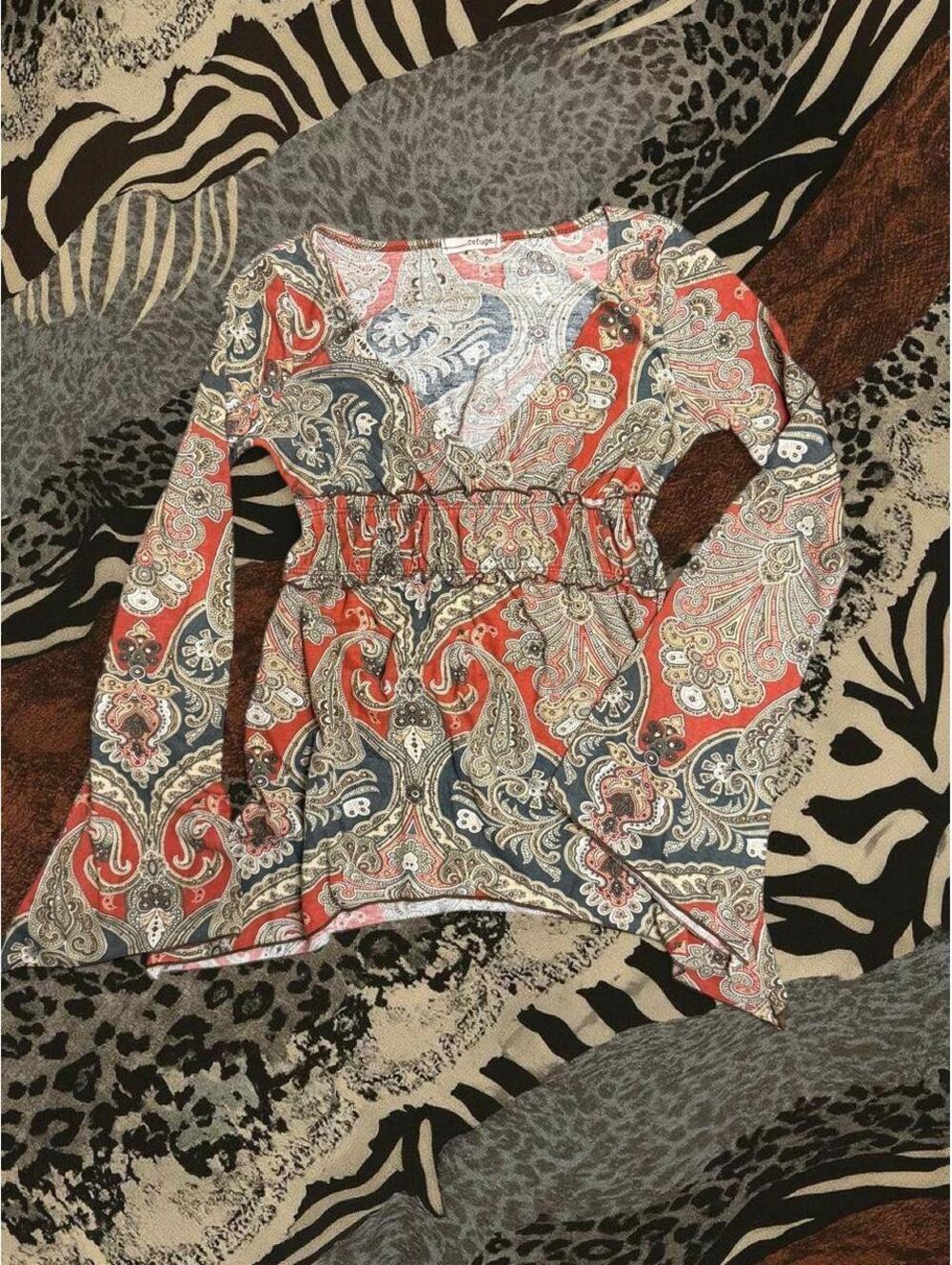 Refuge Women's Multi and Red Blous
